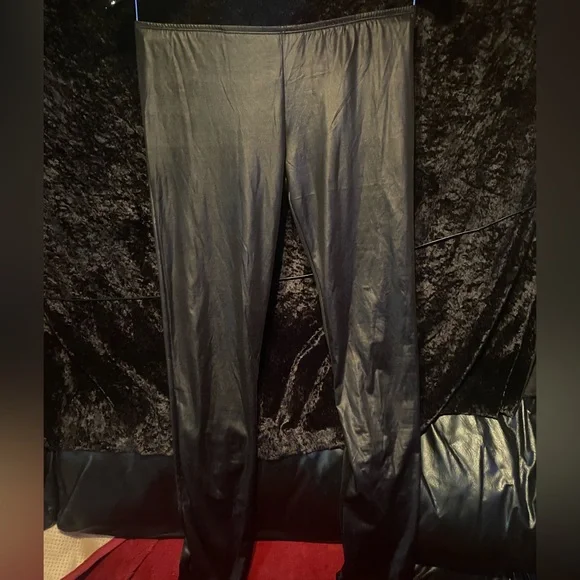Discontinued y2k shiny leggings XL 24-36” metal punk goth biker tattoo L glam - Picture 5 of 5